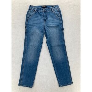 Judy Blue Carpenter Jeans Women's 1/25 Slim Fit Blue Stretch Denim Utility Y2K